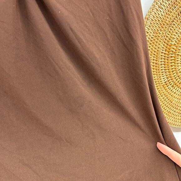 Vintage Y2K 2000s Fashion Bug Brown Cinched Asymmetrical Hem Tank Top Medium - Picture 10 of 11